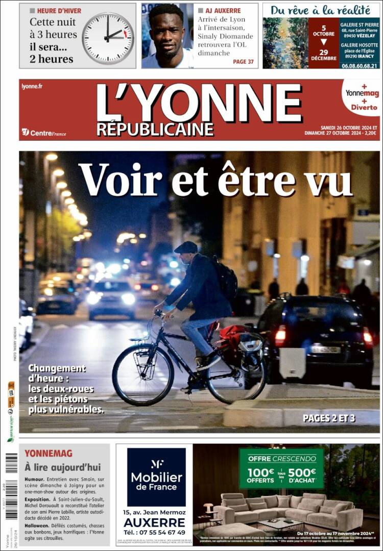 Portada de L'Yonne-Républicaine (Francia)