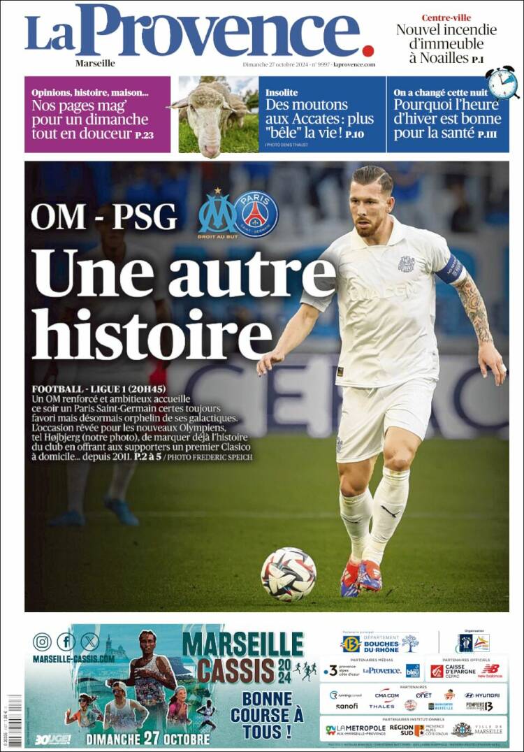 Portada de La Provence (Francia)