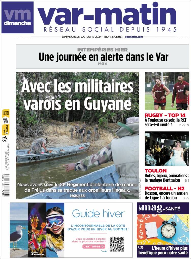 Portada de Var-Matin (Francia)