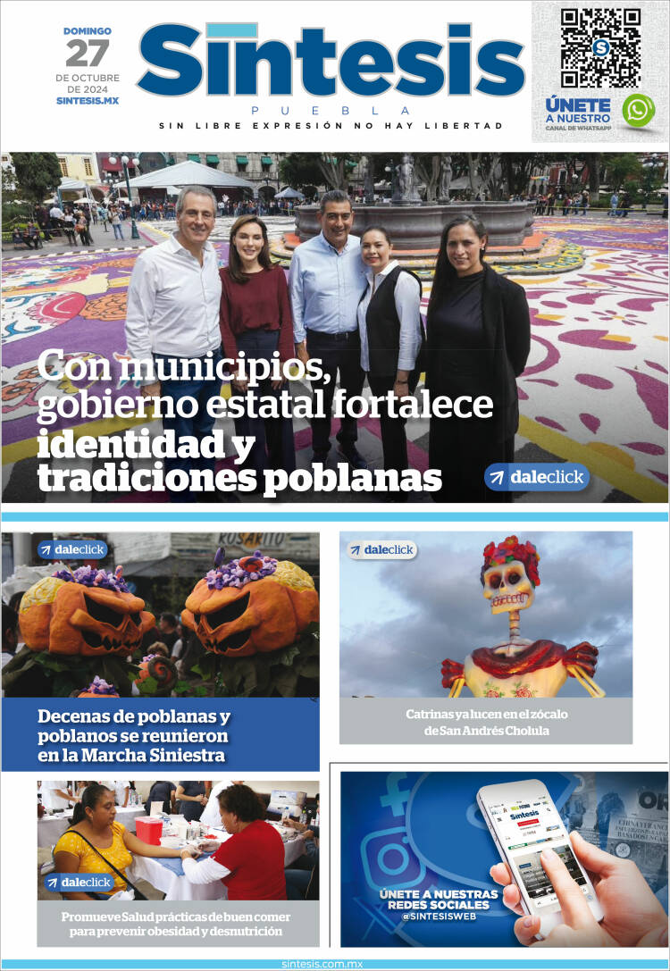 Portada de Síntesis - Puebla (México)
