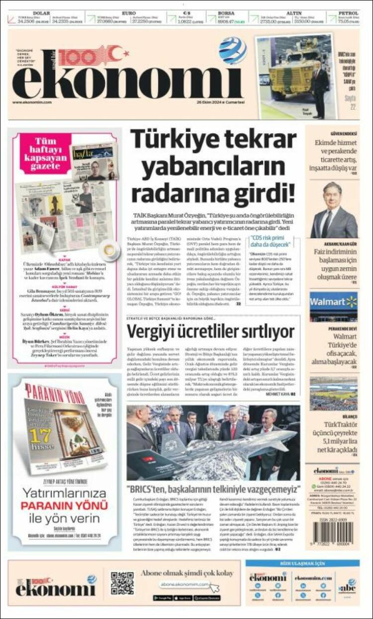 Portada de Dünya (Turqu&iacute;a)