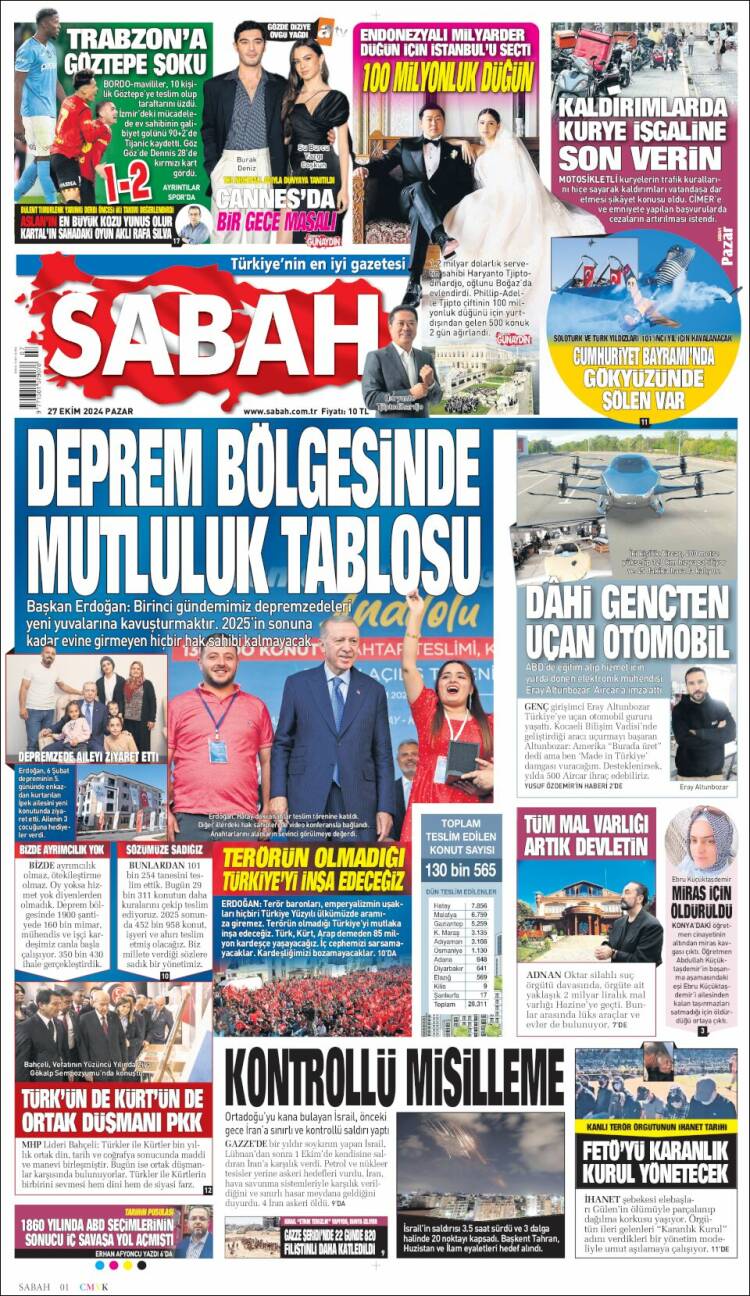 Portada de Sabah (Turqu&iacute;a)