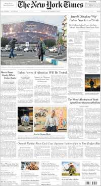 Portada de New York Times (USA)