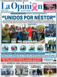 Portada de La Opinión Austral (Argentina)