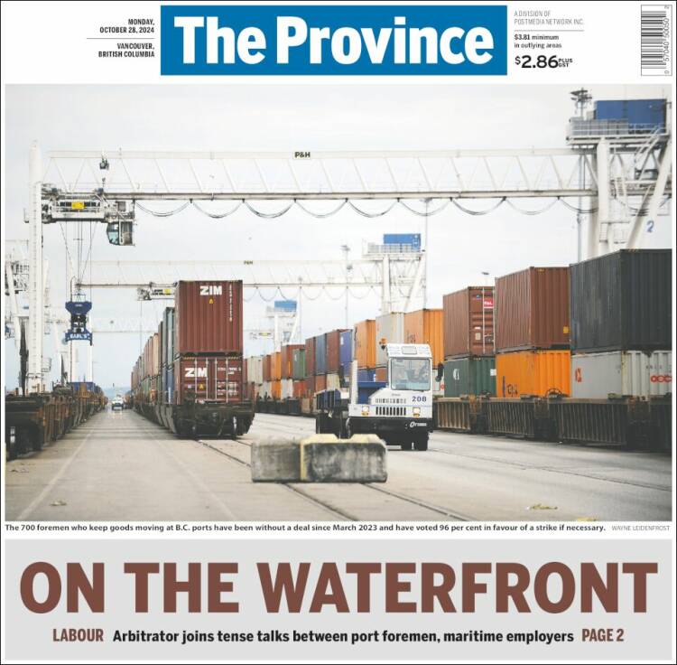 Portada de The Province (Canadá)