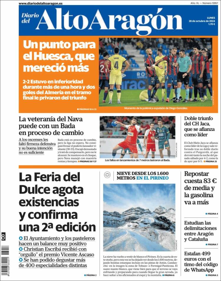 Portada de Diario del AltoAragón (España)