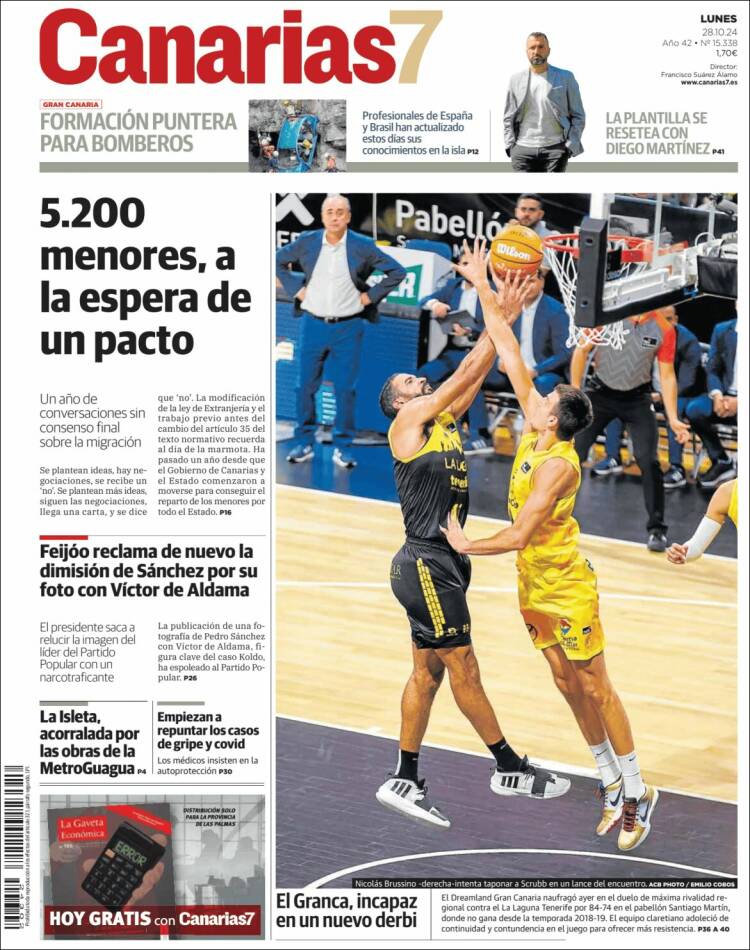 Portada de Canarias 7 (España)