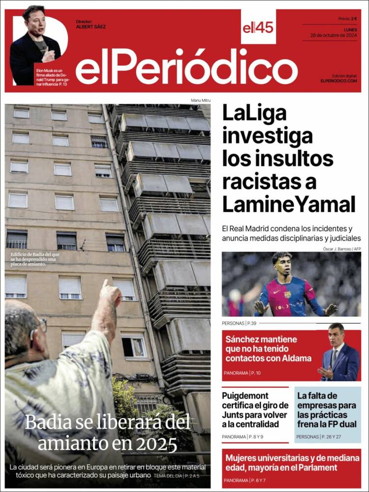 Portada de El Periódico (España)