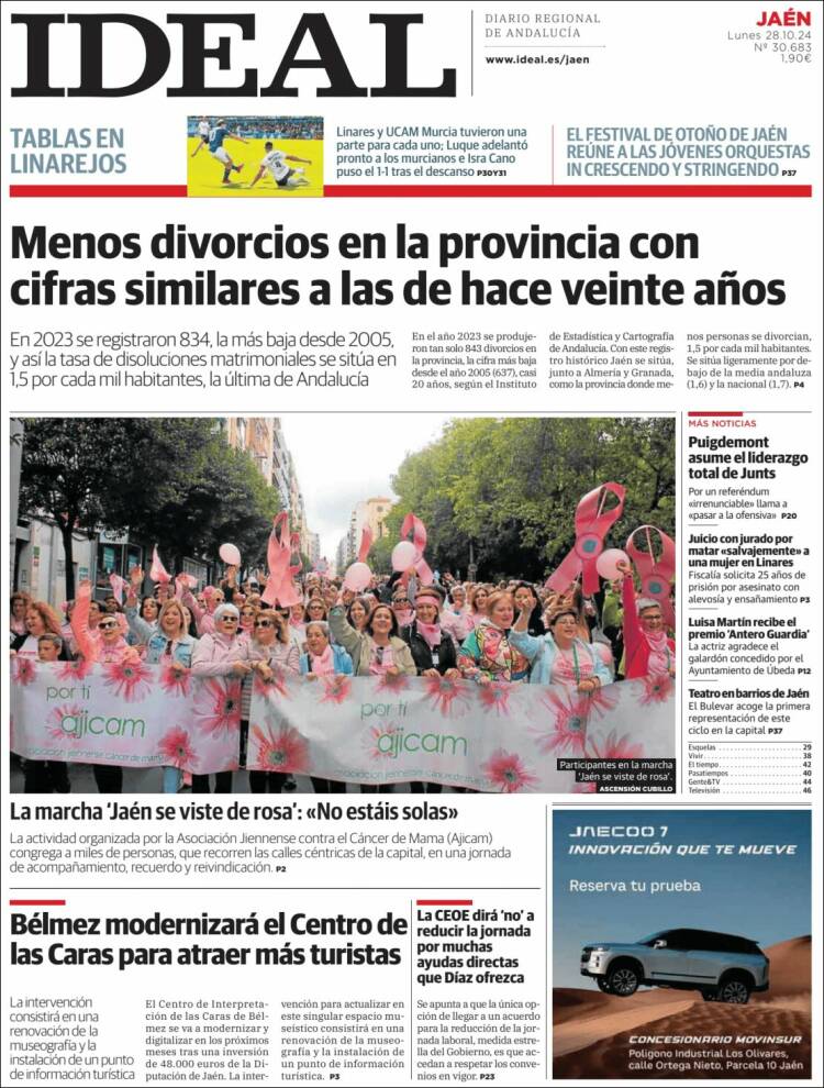Portada de El Ideal de Jaén (España)