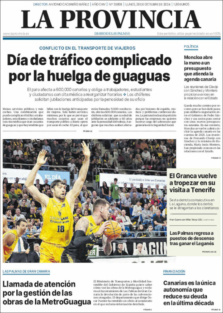 Portada de La Provincia (España)
