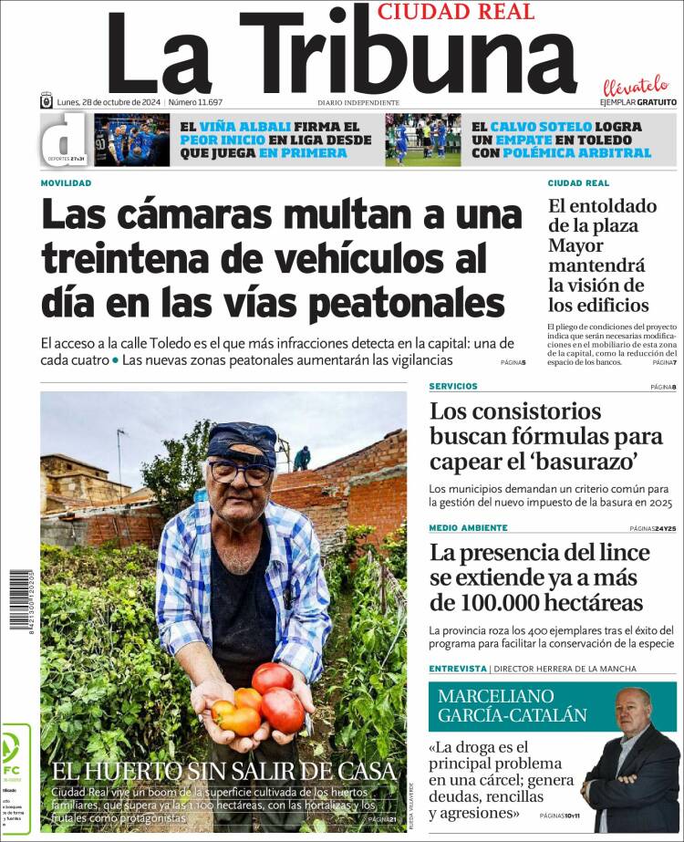 Portada de La Tribuna de Ciudad Real (España)