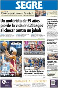 Portada de Segre  (España)