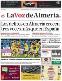 Portada de La Voz de Almería (España)