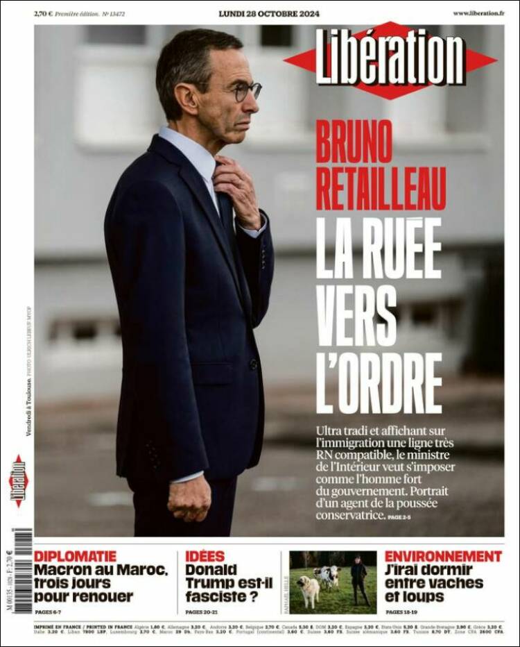 Portada de Libération (Francia)