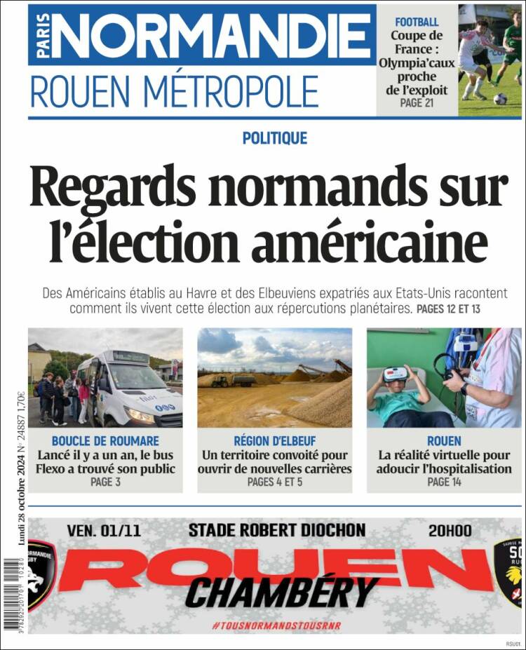 Portada de Paris Normandie (Francia)
