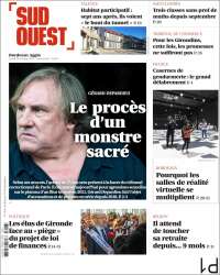 Portada de Sud Ouest (Francia)