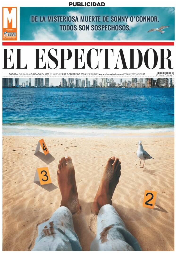 Portada de El Espectador (Colombia)