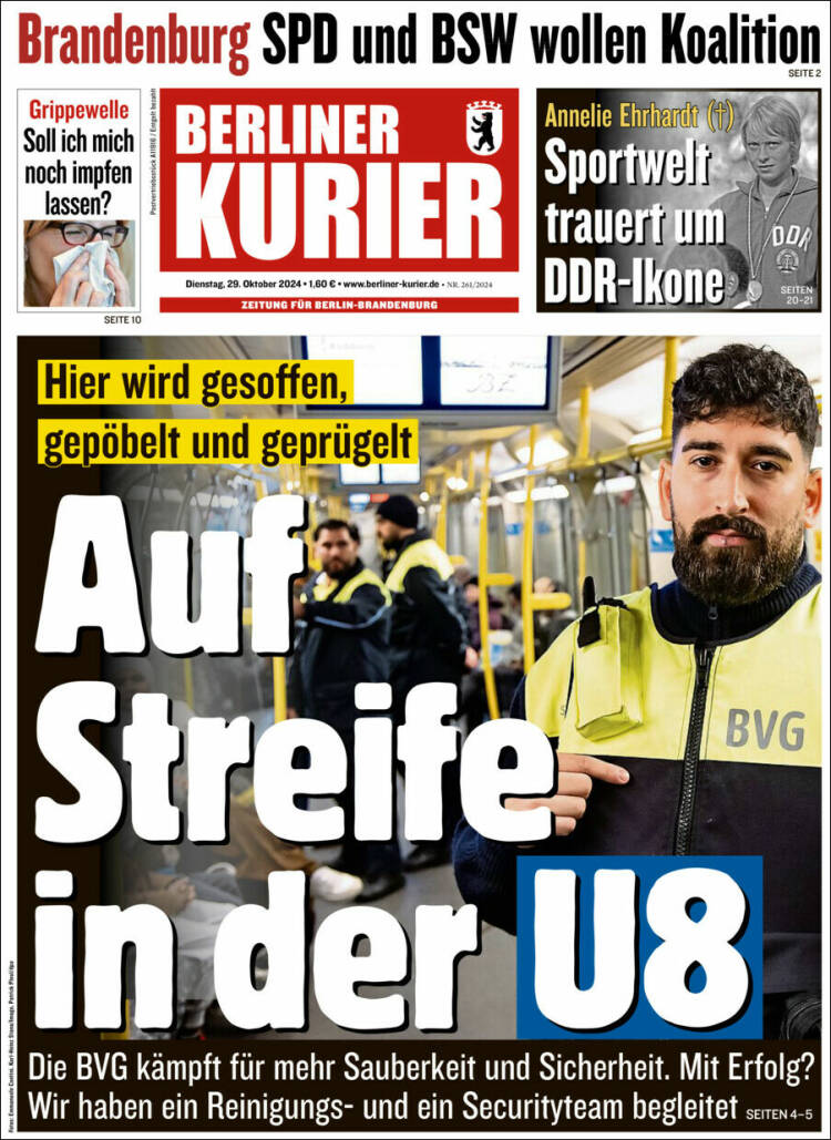 Portada de Berliner Kurier - Startseite BK (Alemania)