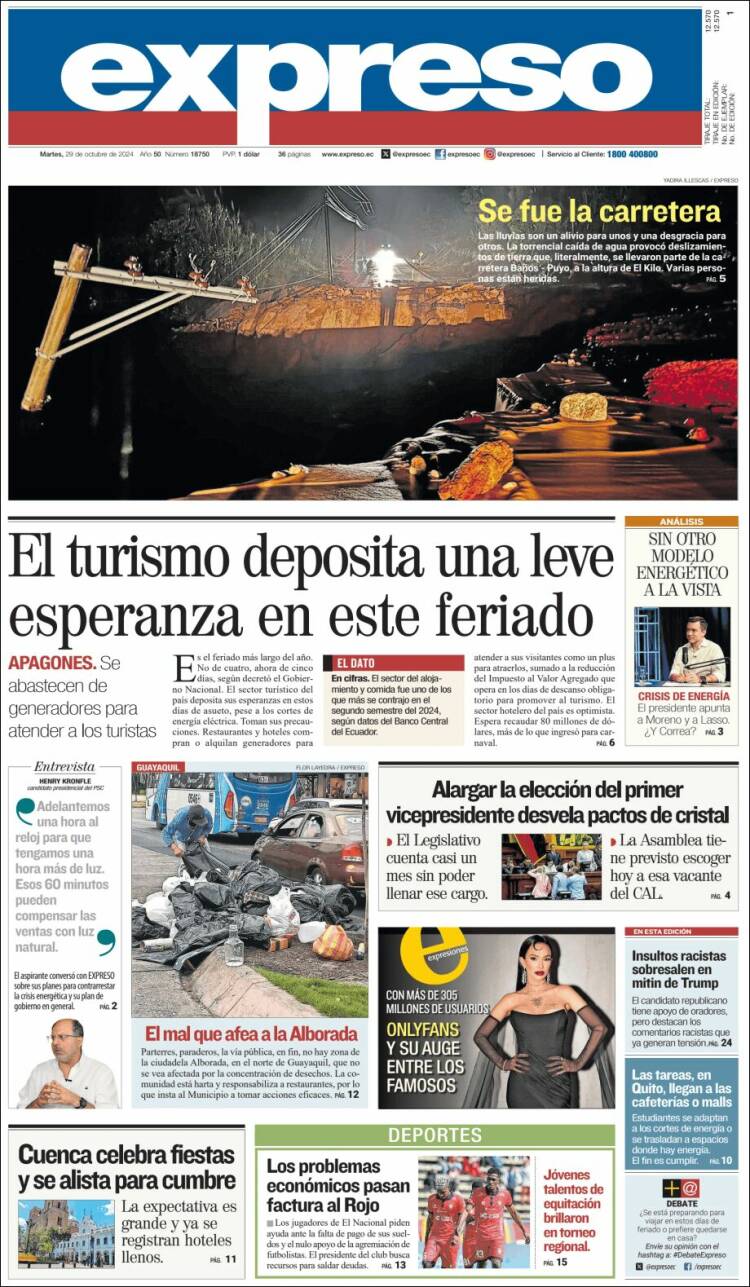 Portada de Expreso (Ecuador)