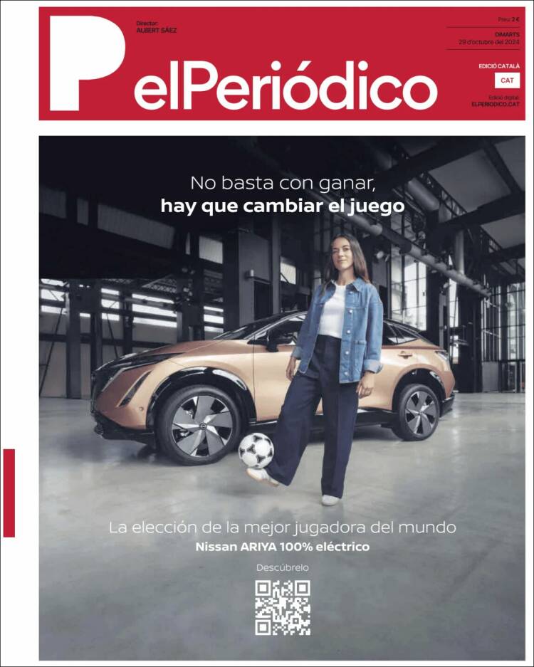 Portada de El Periódico de Catalunya (España)