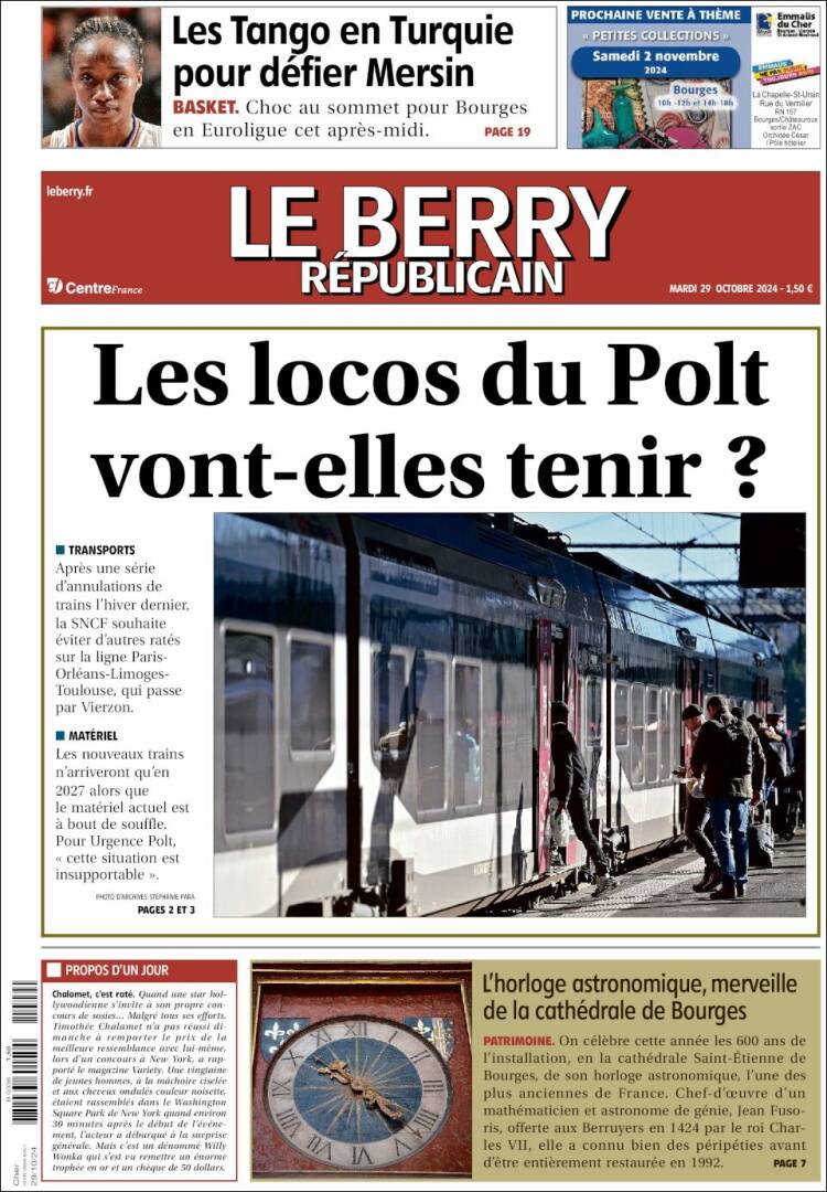 Portada de Berry Republicain (Francia)