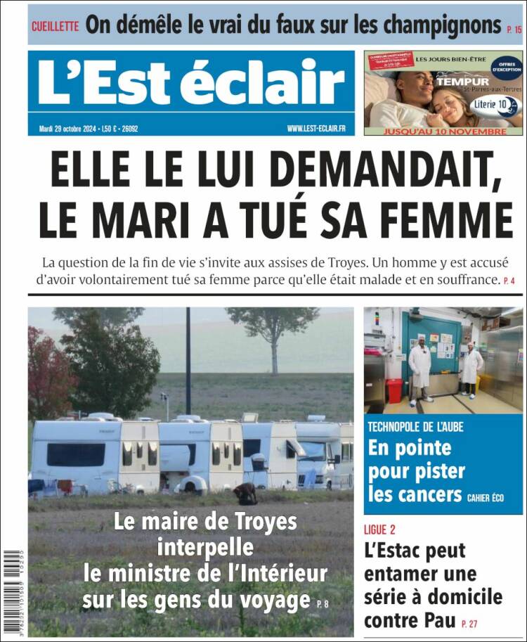 Portada de L'Est Eclair (Francia)