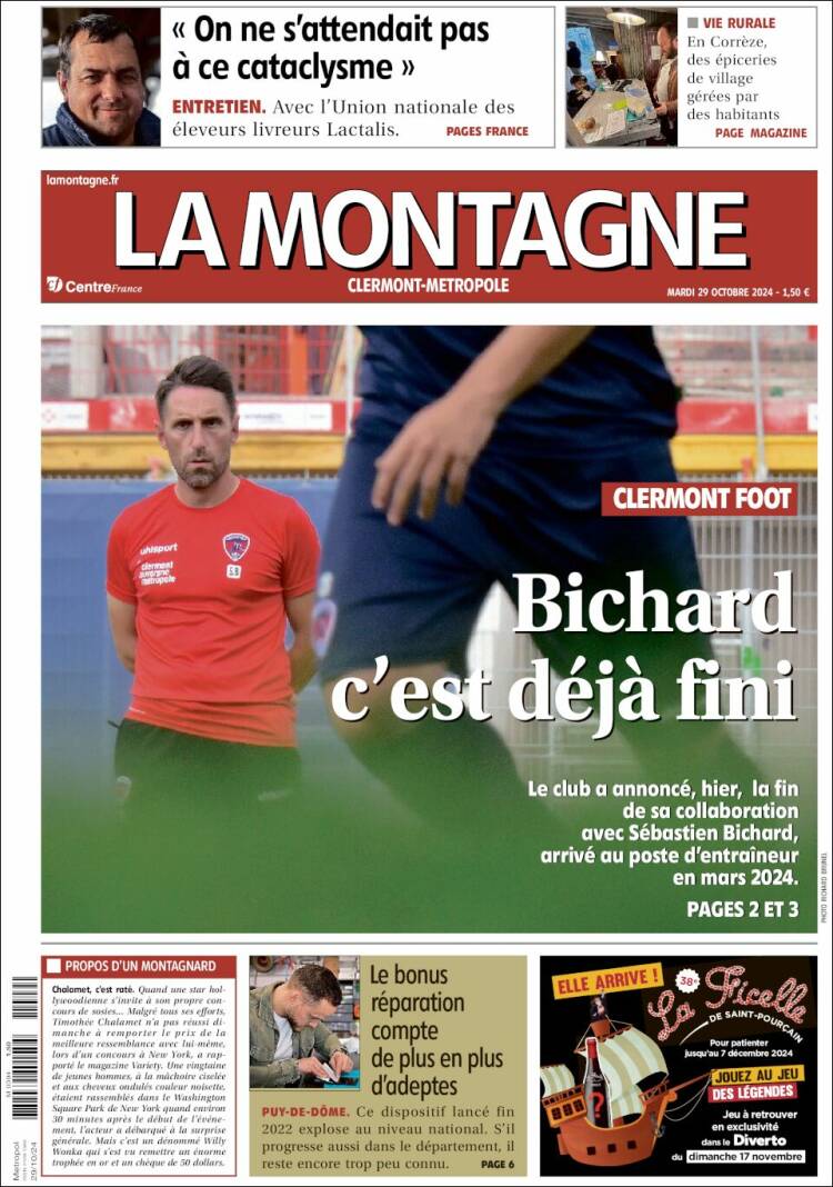 Portada de La Montagne (Francia)