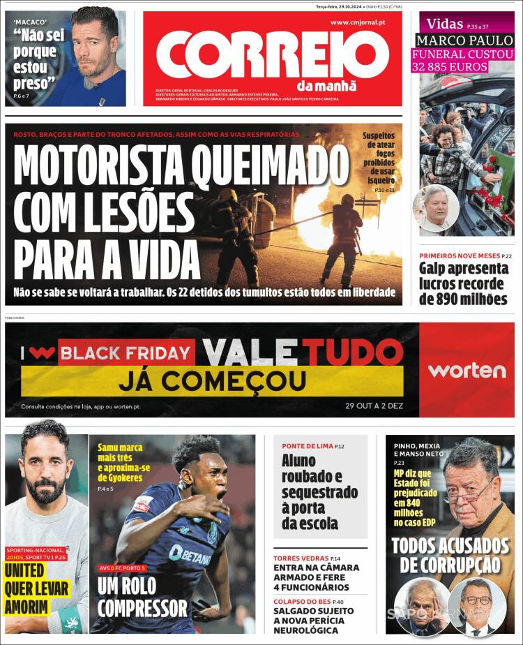 Portada de Correio da Manhã (Portugal)