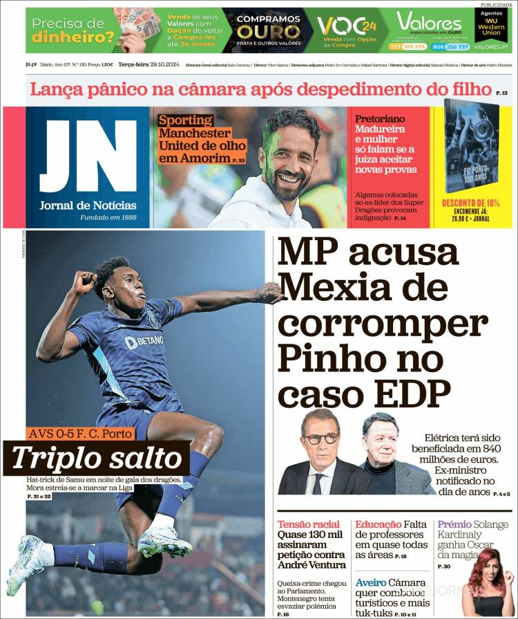 Portada de Jornal de Notícias (Portugal)