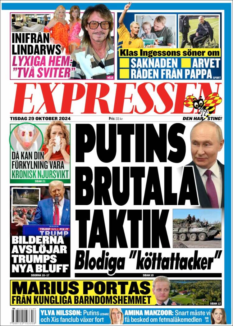Portada de Expressen (Suecia)