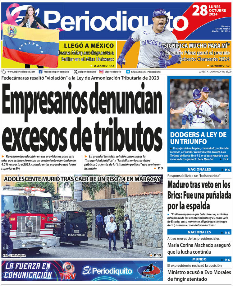 Portada de Periodiquito de Aragua (Venezuela)