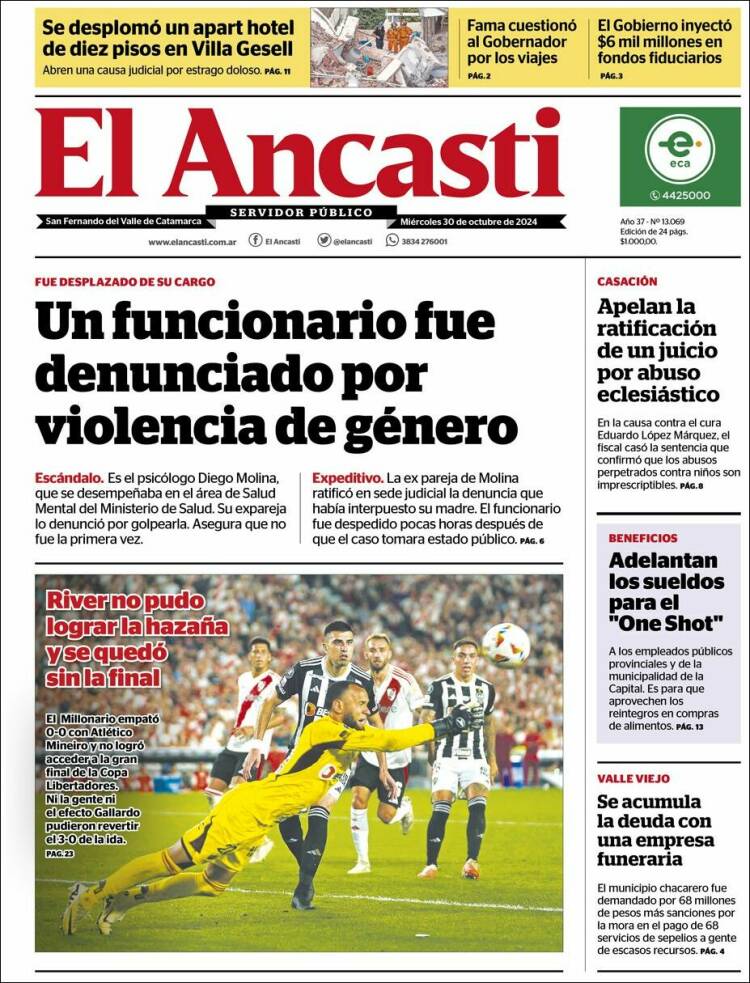 Portada de El Ancasti (Argentina)