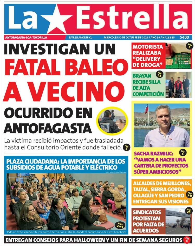Portada de La Estrella del Norte (Chile)