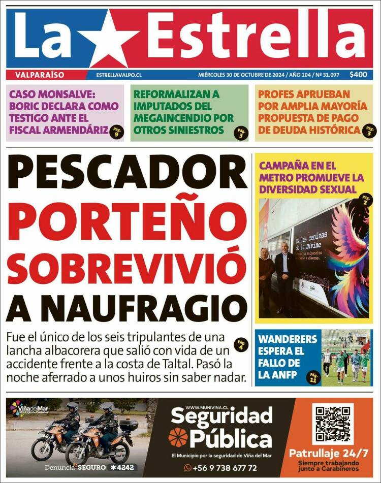 Portada de Estrella de Valparaiso (Chile)