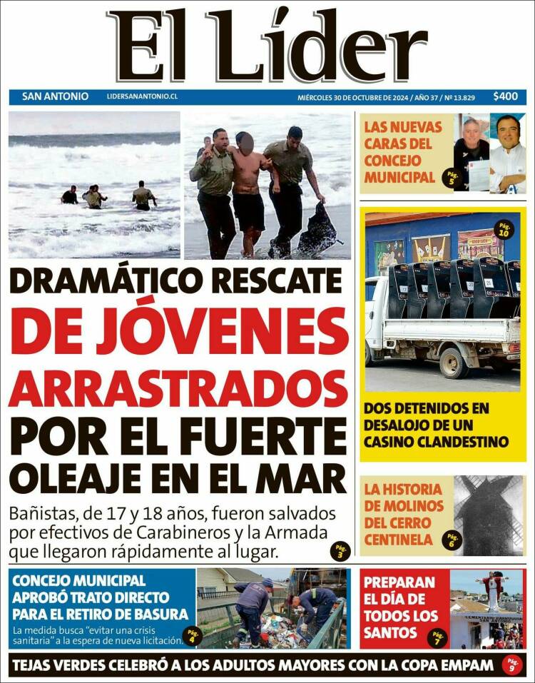 Portada de Lider de San Antonio (Chile)