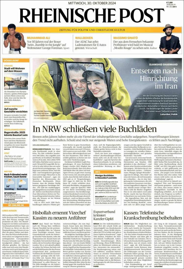 Portada de Rheinische Post (Alemania)