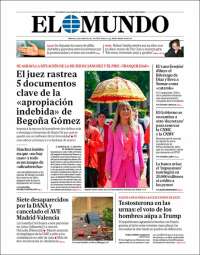 Portada de El Mundo (España)