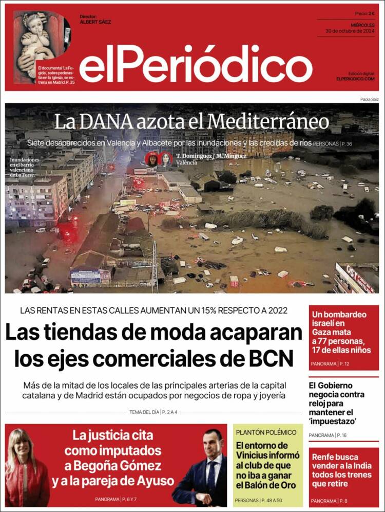 Portada de El Periódico (España)