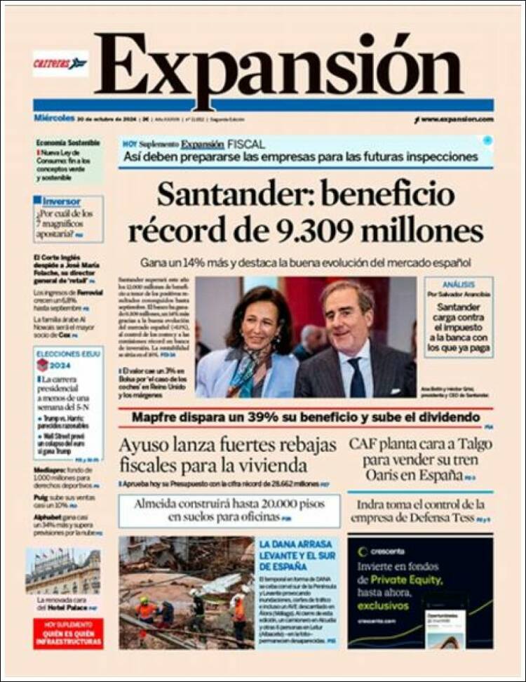 Portada de Expansión (Espa&ntilde;a)