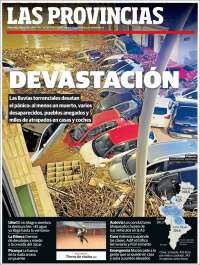 Portada de Las Provincias (España)