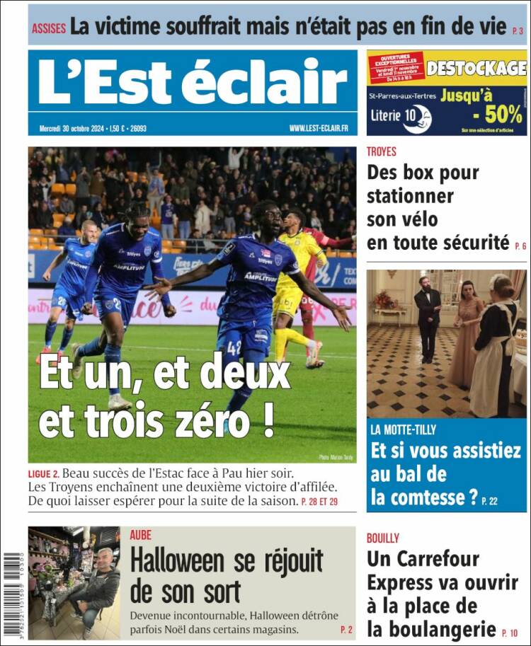 Portada de L'Est Eclair (Francia)