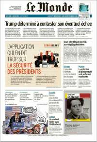 Portada de Le Monde (Francia)