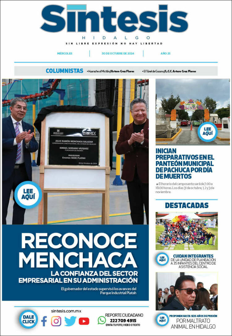 Portada de Sistesis - Hidalgo (M&eacute;xico)