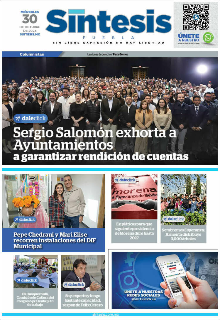 Portada de Síntesis - Puebla (M&eacute;xico)