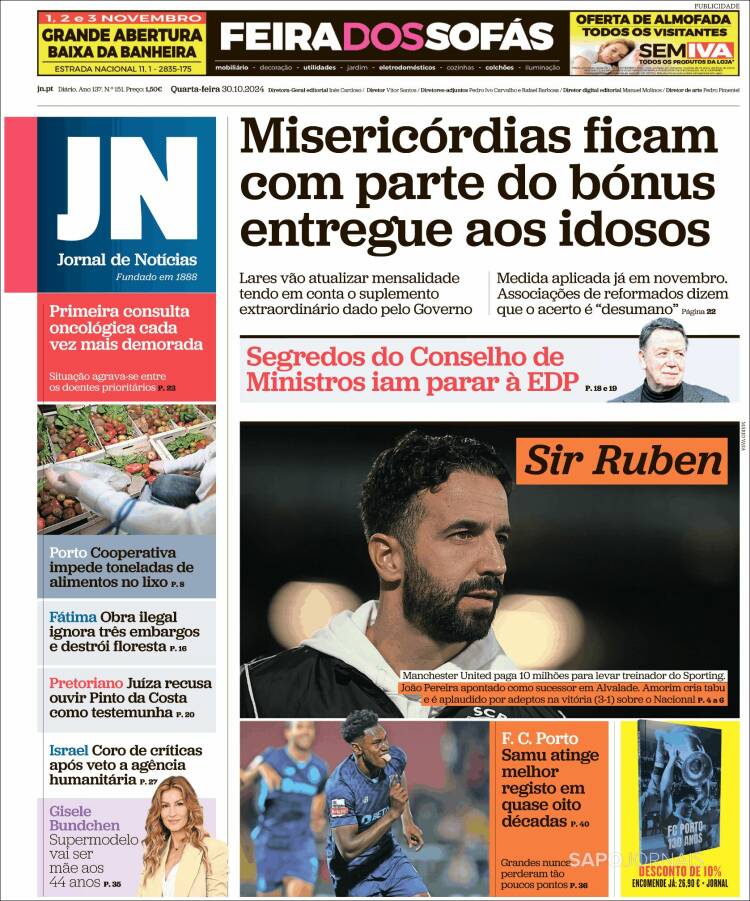Portada de Jornal de Notícias (Portugal)