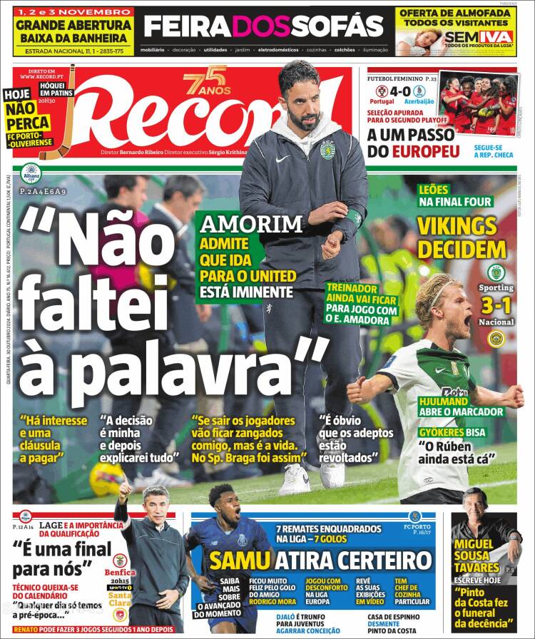 Portada de Record (Portugal)