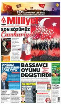 Portada de Milliyet (Turquie)