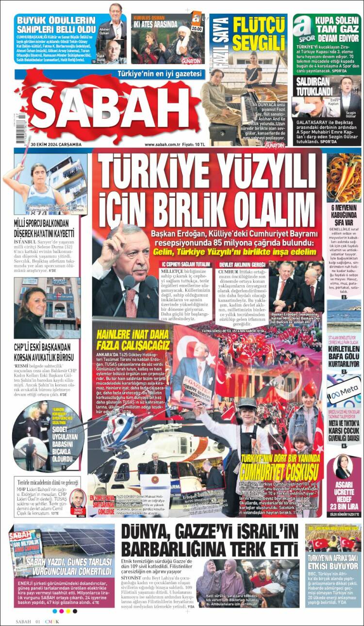 Portada de Sabah (Turquie)