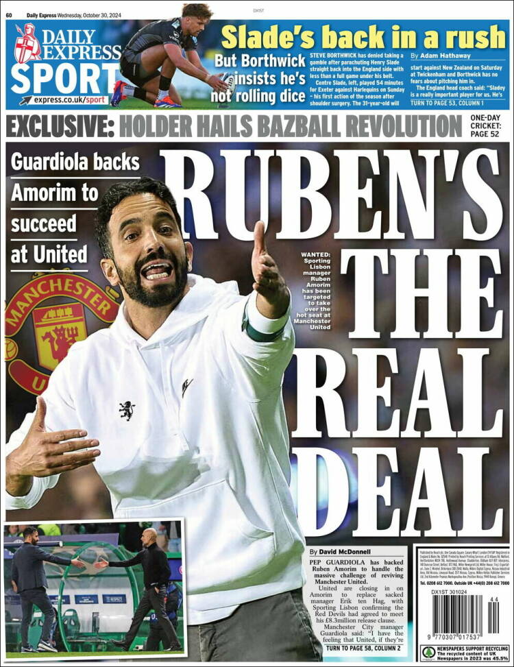 Portada de Express Sport (Reino Unido)