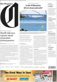 Portada de The Oregonian (USA)